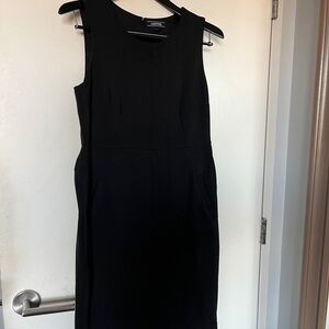 Lands' End Classic Black Midi Dress